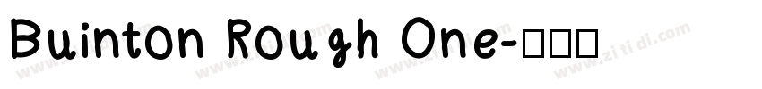 Buinton Rough One字体转换